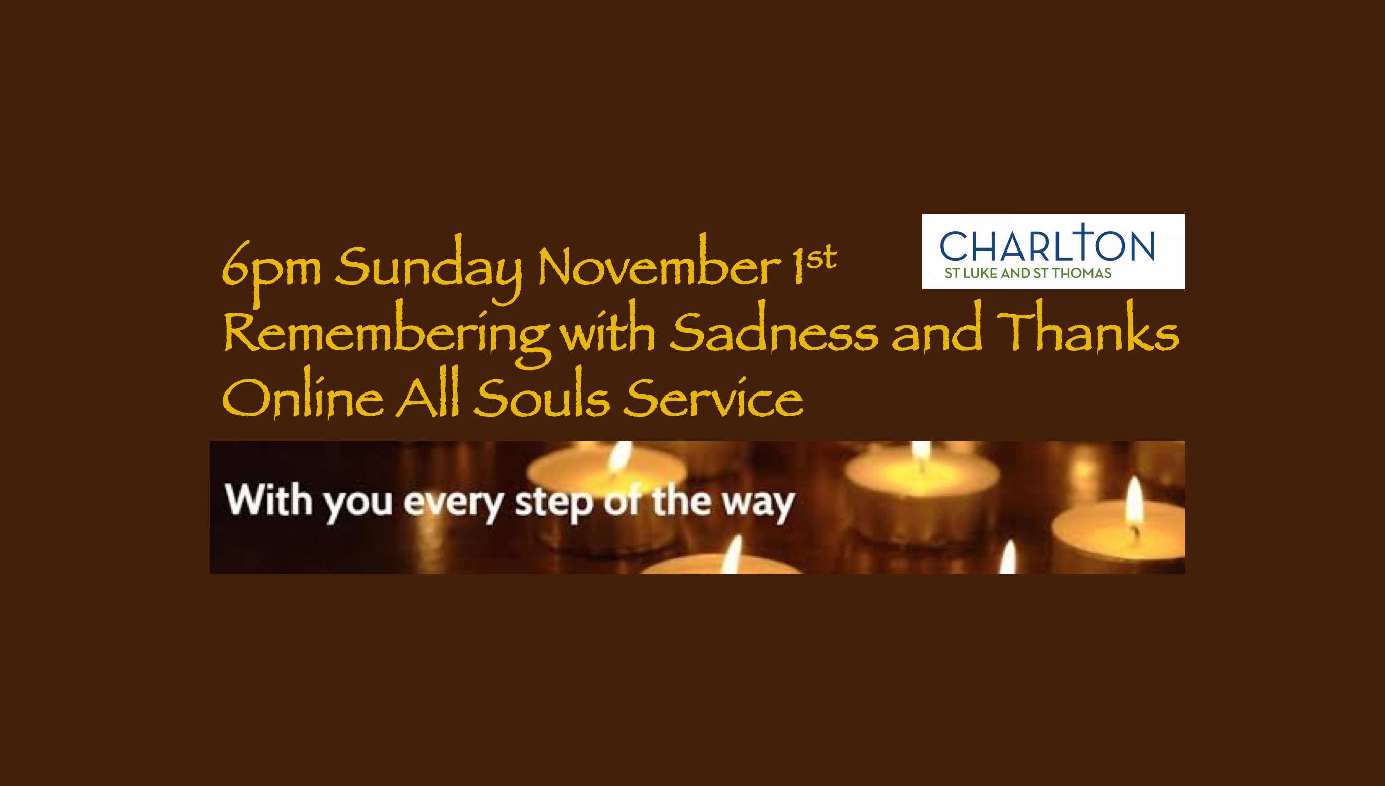 All Souls memorial service – Sunday 1 November at 6pm